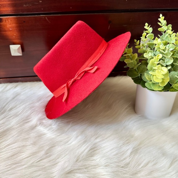 Utica Duxbak Wool Felt Fedora Red Hat Made in USA 7 1/4 Vintage Outdoor - Picture 2 of 9